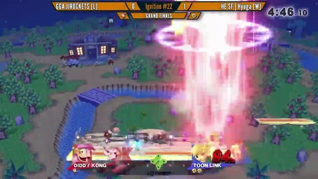 Ignition #22 GRAND FINALS - GGA.JJROCKETS [L] (Diddy Kong) vs HE SF | Hyuga [W] (Toon Link) смотреть онлайн