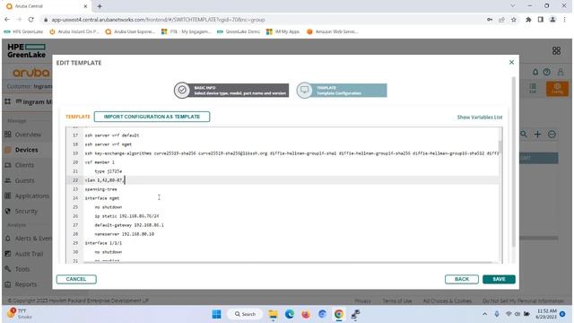 Aruba Central: Switching Configuration with Template Groups смотреть онлайн
