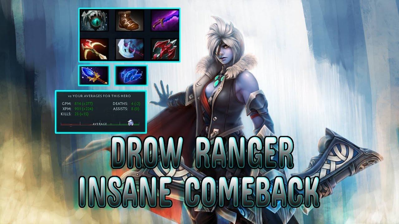 Midlane [Drow Ranger] - Dota 2 Rank Match Gameplay смотреть онлайн