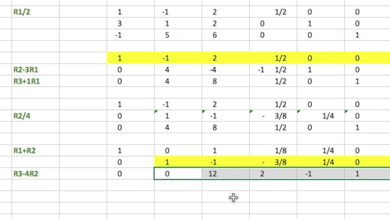 INVERSA POR GAUSS EN EXCEL смотреть онлайн