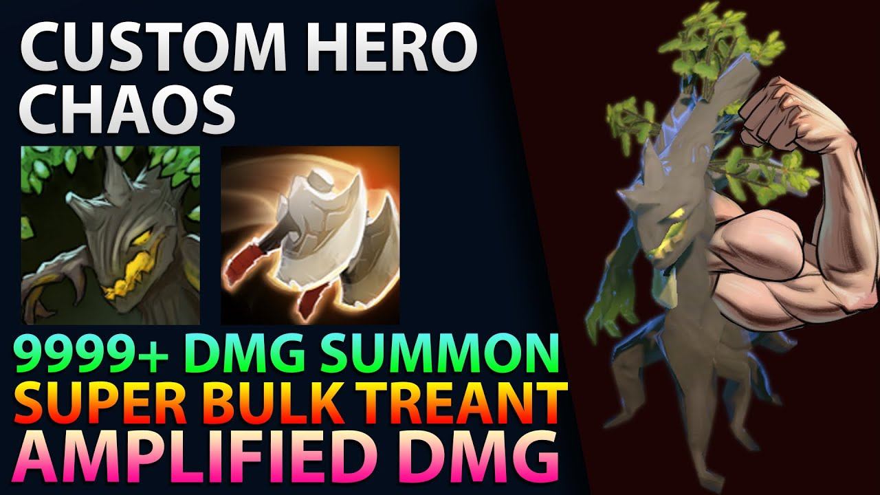 Dota 2 - Custom Hero Chaos - 9999+ DMG Super Bulk Treants смотреть онлайн