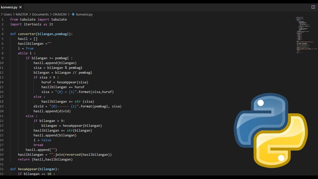 Program Konversi Desimal Ke Biner Oktal Hexadesimal dengan Python смотреть онлайн