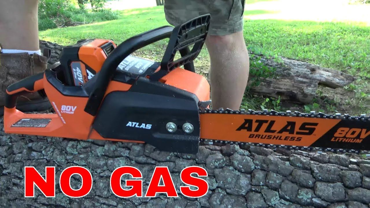 Better than EGO, Hart, WORX, RYOBI, TORO? Atlas Cordless Chainsaw 80V смотреть онлайн
