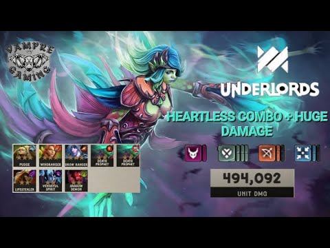 Dota Underlords - 6x Heartless + Huge Damage #dotaunderlords #youtube #gaming #dota2 #dota смотреть онлайн