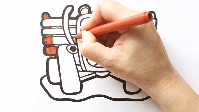 Как нарисовать СИНИЙ ТРАКТОР / раскраска для детей / Нарисуй Ка смотреть онлайн