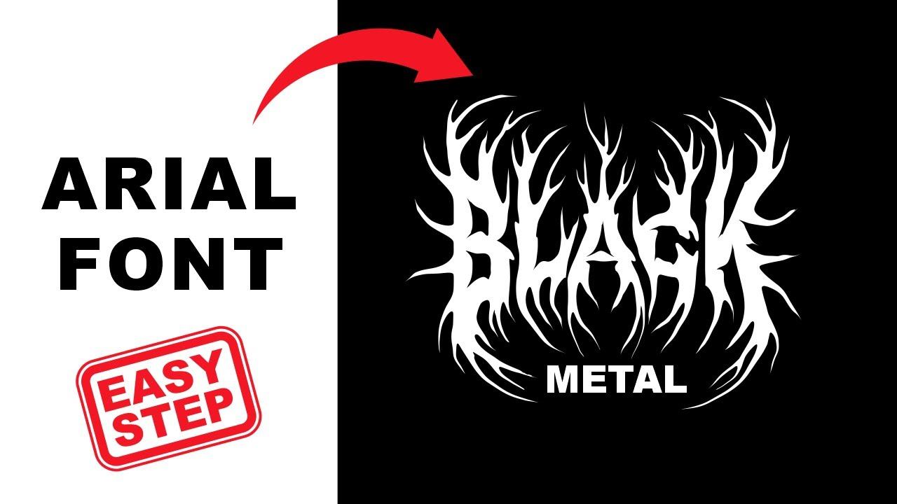 How to create a Black Metal Logo use Font Arial - Death Metal logo tutorial CorelDraw смотреть онлайн
