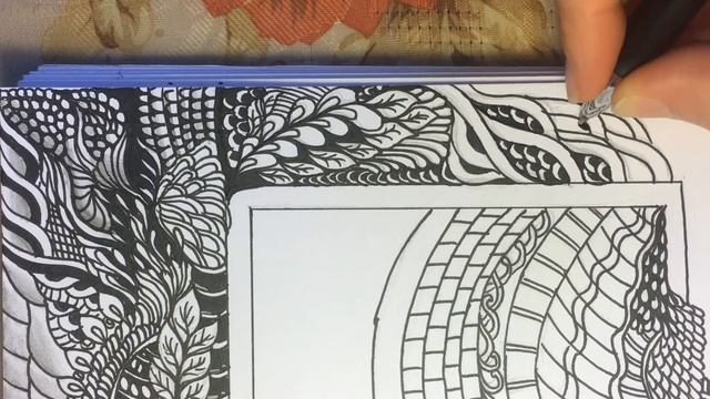 Catchy Zentangle Pattern (alive painting!) || Flower & leaf #6 смотреть онлайн