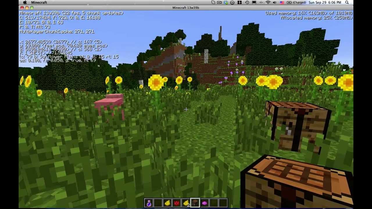 1.7 Minecraft New Biome Sunflower Plains 13w39b - with seed and location смотреть онлайн