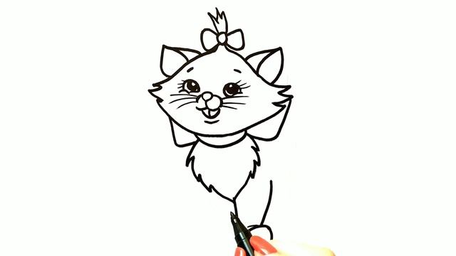 Как нарисовать КОТЕНКА, КОШКУ / Мультик раскраска КОТЕНОК / Нарисуй Ка смотреть онлайн