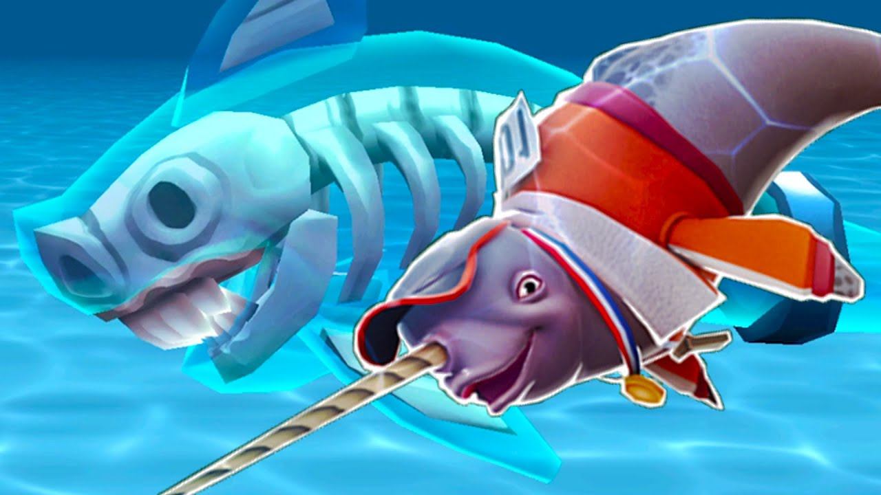 Акула Привидение и Нарвал Наташа #16 Hungry Shark Evolution с Кидом на Крутилкины смотреть онлайн