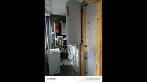 Установка бойлера  на 150 литров на гипсокартонную стену