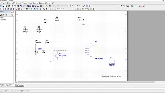 Automatic Door Bell Ringer Project Multisim смотреть онлайн