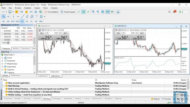 Установка MetaTrader5 и создание торгового счёта (demo) смотреть онлайн
