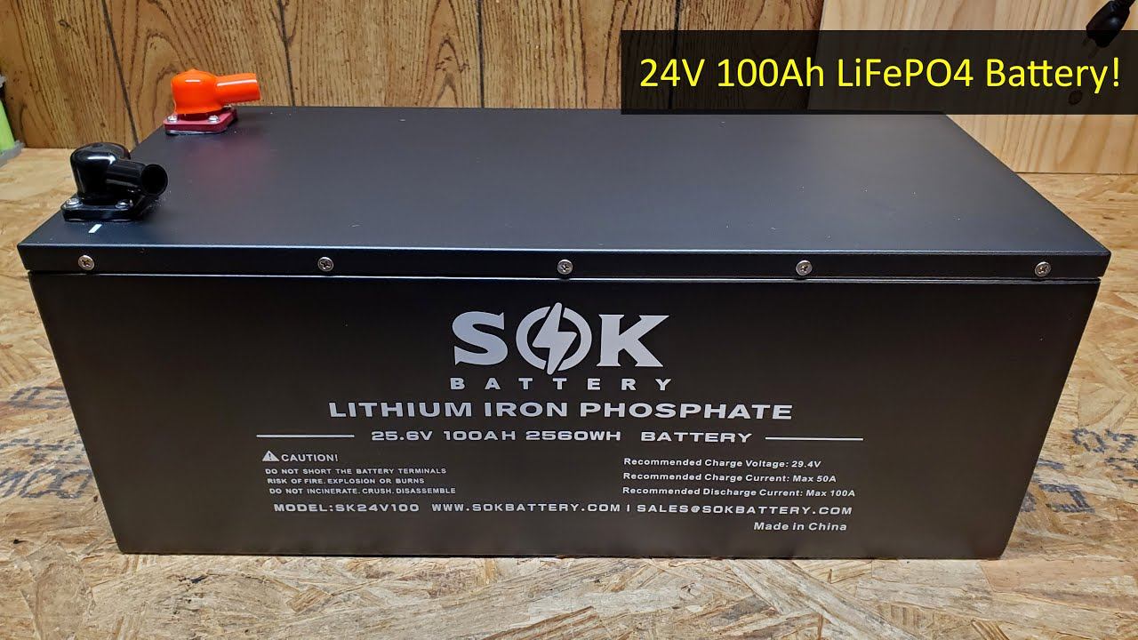 SOK 24V 100Ah LiFePO4 Battery Review, 10-Year Warranty! смотреть онлайн