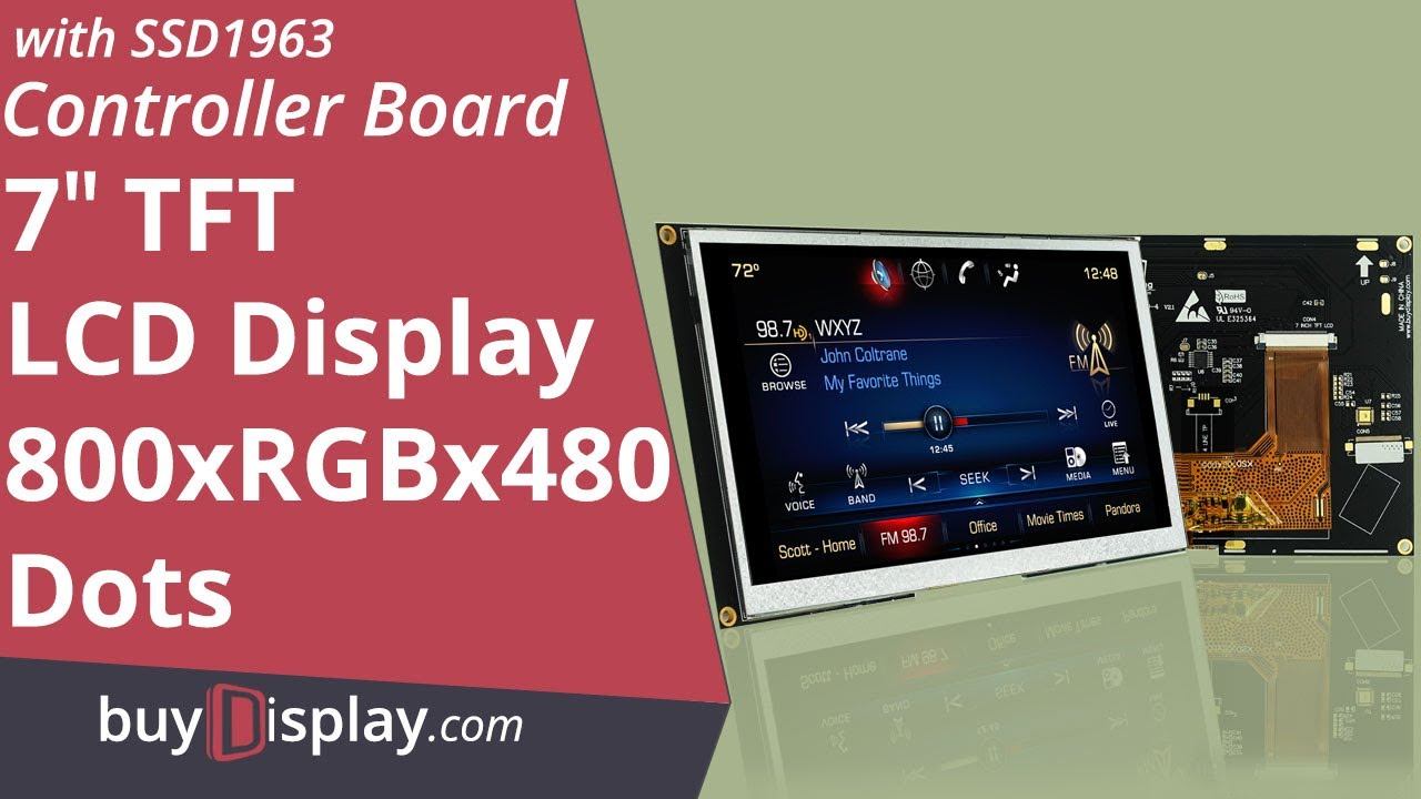 800x480 Pixel 7 inch TFT Screen Touch LCD Display Module with SSD1963 Controller Board смотреть онлайн