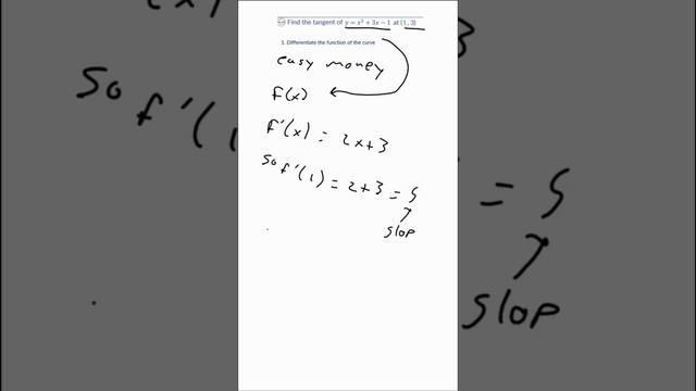 Calculus 1: Find the Line Tangent to the Curve #math #calculus смотреть онлайн