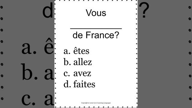 Être, Aller, Avoir, Faire - Mini French Lesson смотреть онлайн