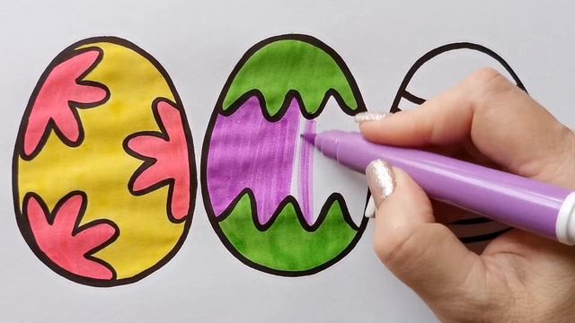 Как нарисовать ПАСХАЛЬНЫЕ ЯЙЦА / раскраска для детей / Нарисуй Ка смотреть онлайн