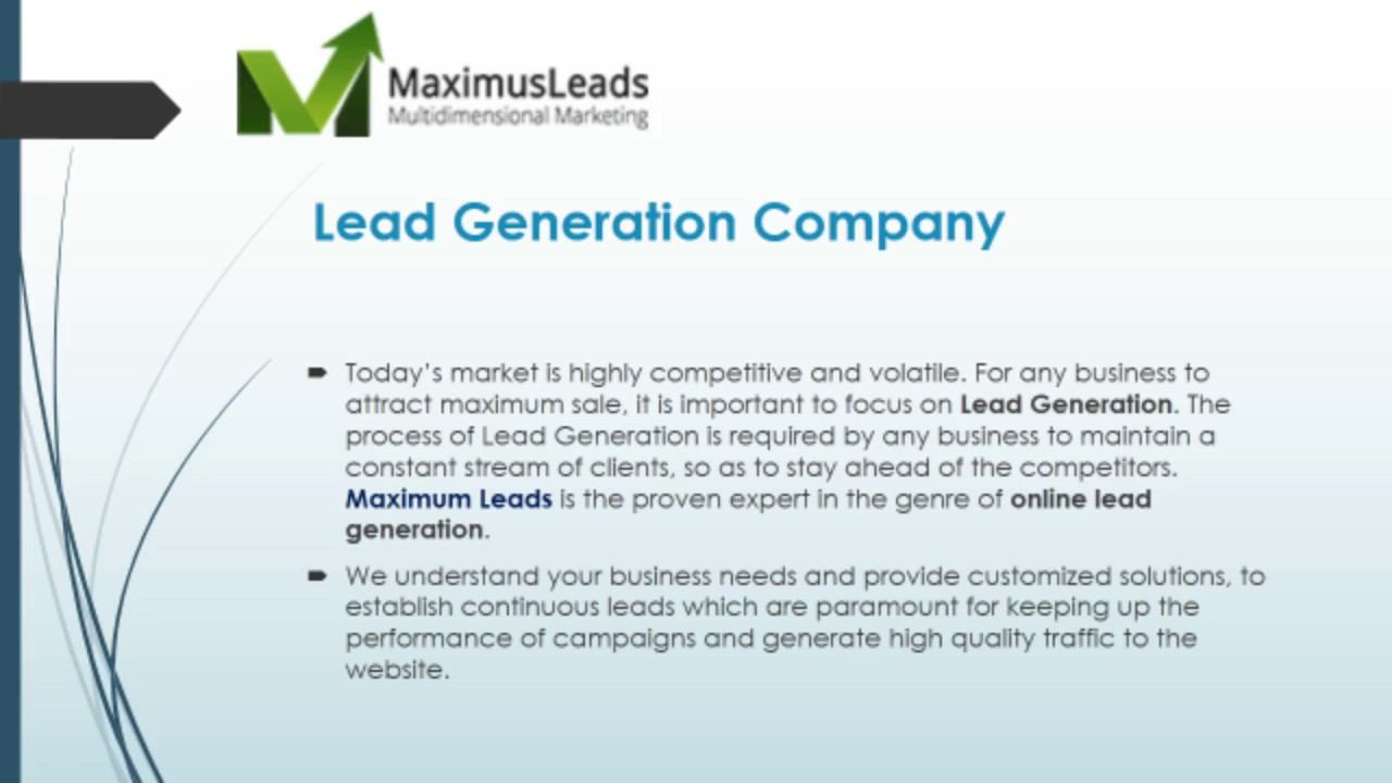Lead Generation Service Company Pune | MaximusLeads смотреть онлайн