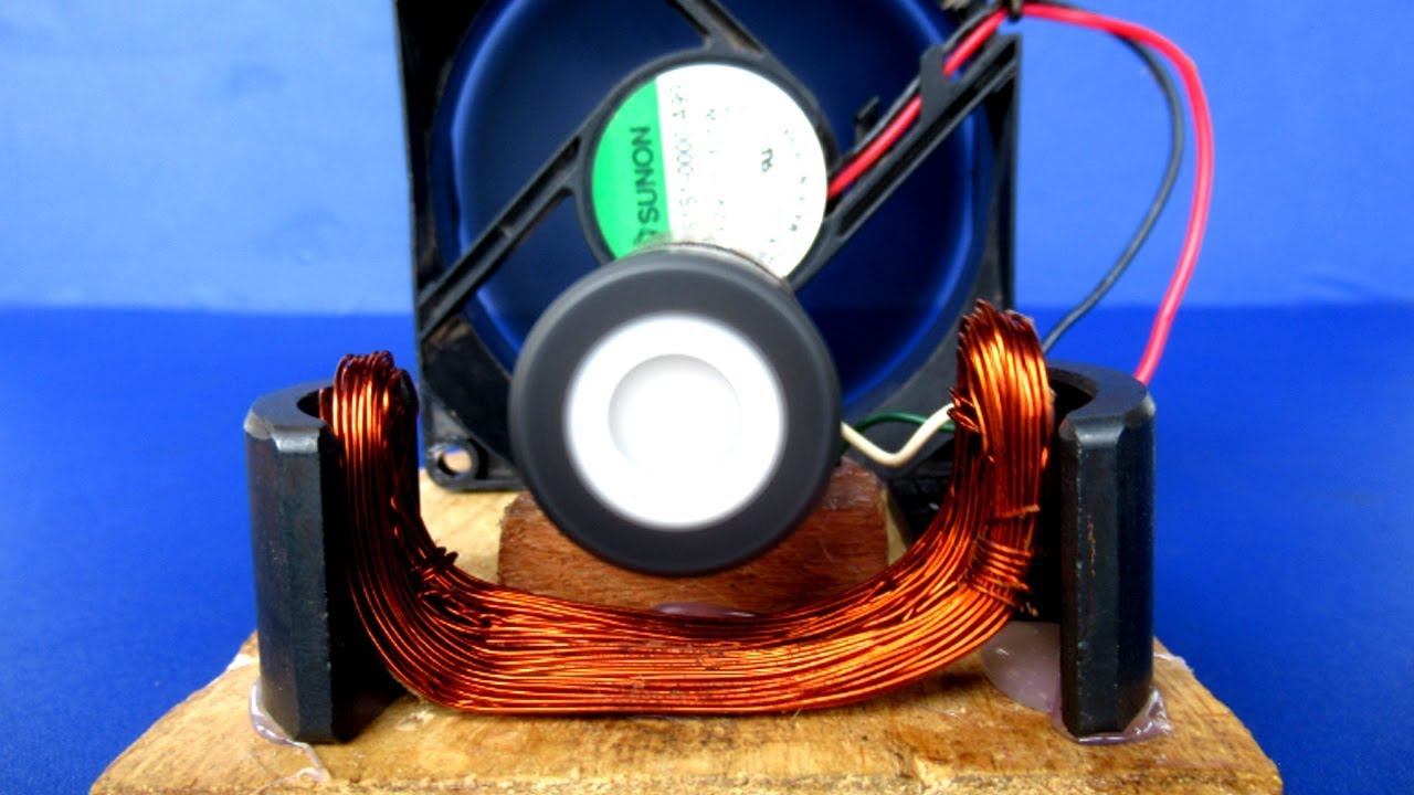 Free energy generator Motor with PC Fan Very Easy - Science project Experiment at home смотреть онлайн