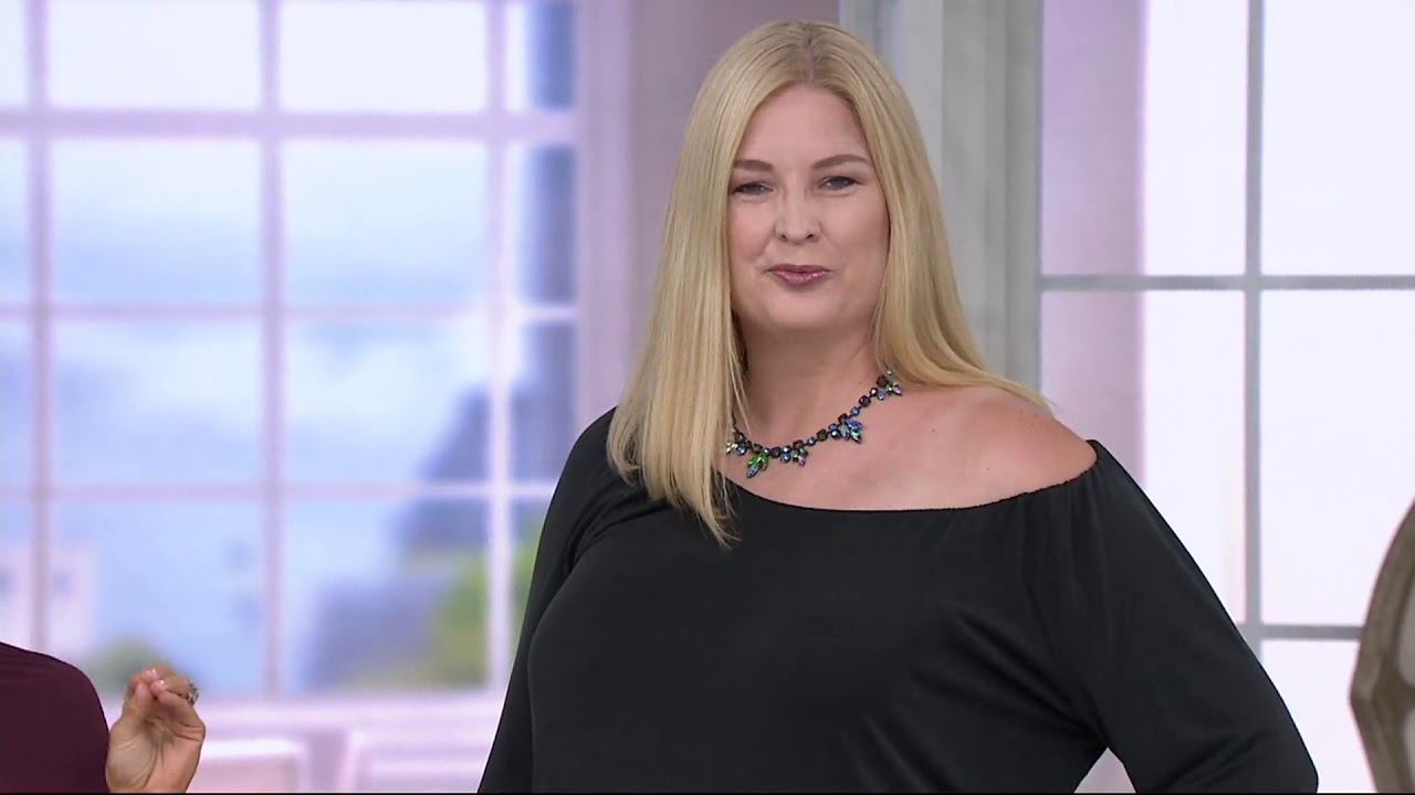 Kelly by Clinton Kelly Knit Top with Bell Sleeves on QVC смотреть онлайн