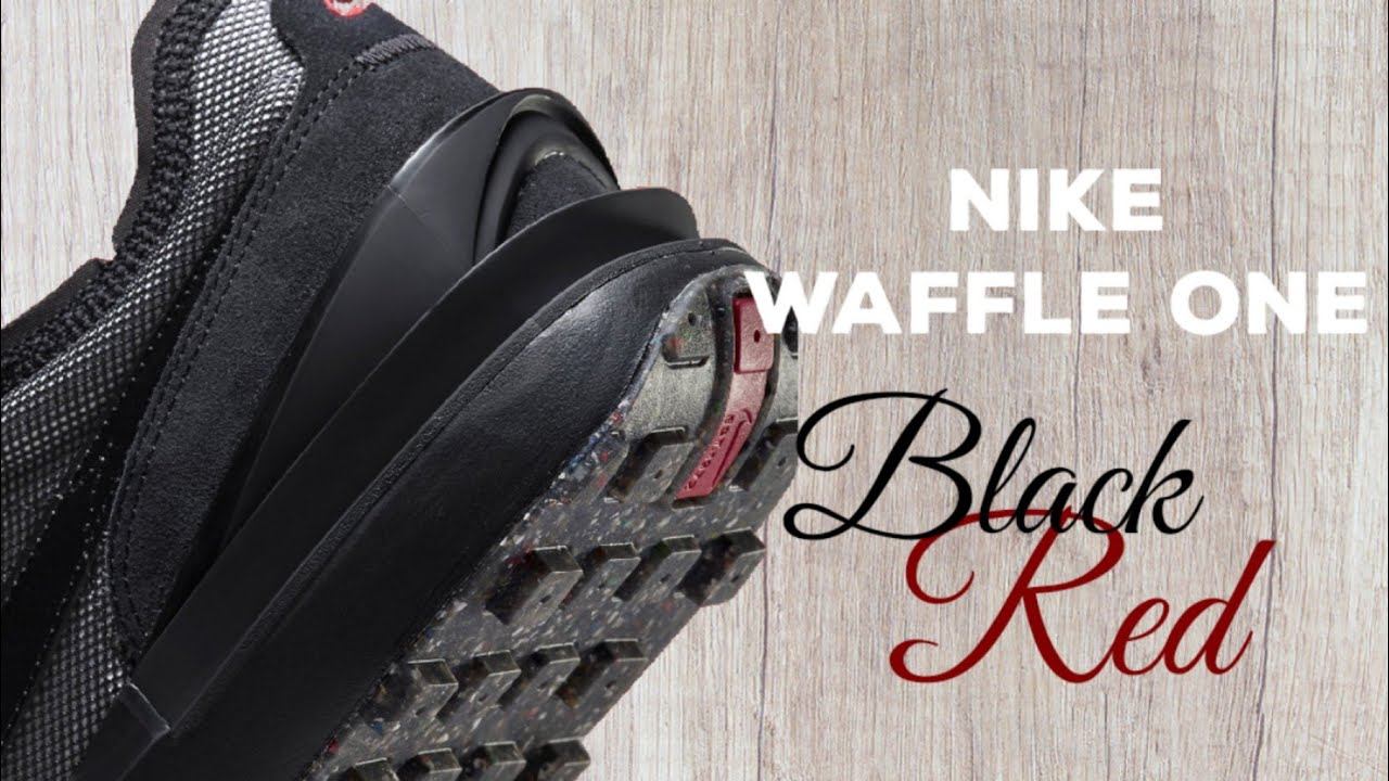 BLACK RED 2021 Nike Waffle One | Detailed Look + Price смотреть онлайн