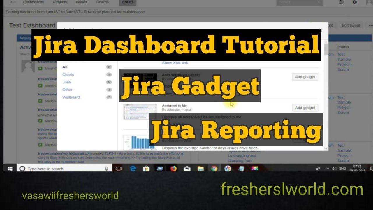 Managing Jira Dashboards Jira Reports Jira Gadgets|jira dashboard|jira gadgets||jira tutorial-EP#6 смотреть онлайн