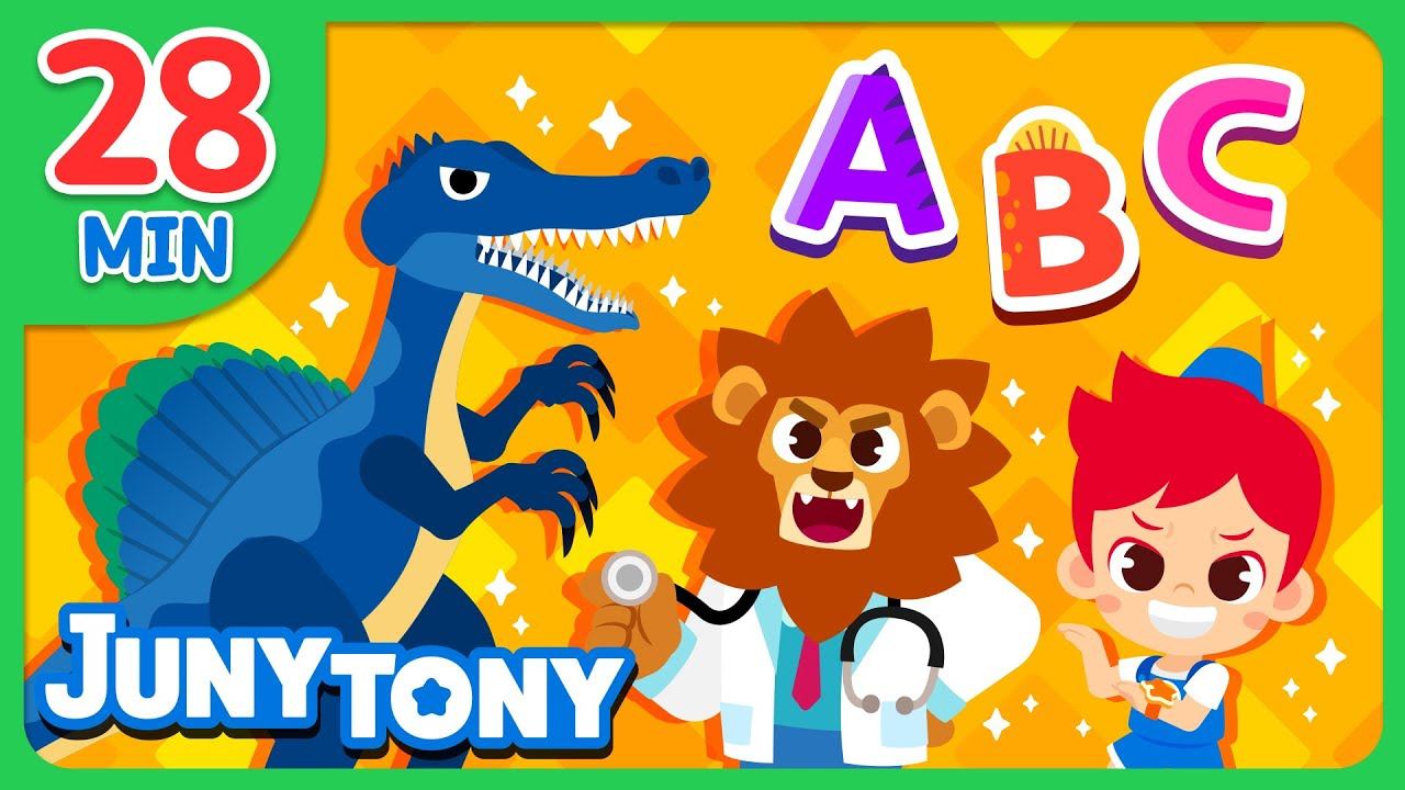 🅐🅑🅒 Alphabet Song Compilation | Alphabet Dinosaurs | ABC Dinosaurs For Kids | Dino ABC | JunyTony