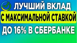 Лучший вклад с максимальной ставкой до 16% в Сбербанке