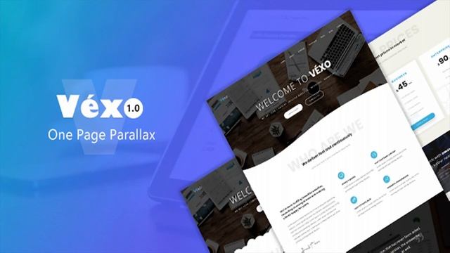 Véxo - One Page Parallax | Themeforest Website Templates and Themes смотреть онлайн