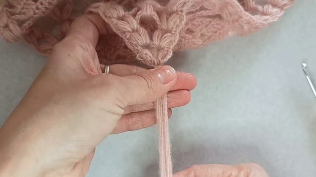 Как сделать бахрому на шали