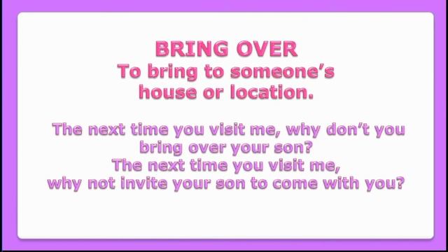 ⭐💙 PHRASAL VERBS 30 ⭐💙 BRING OVER ⭐💙 PHRASAL VERBS IN ENGLISH смотреть онлайн