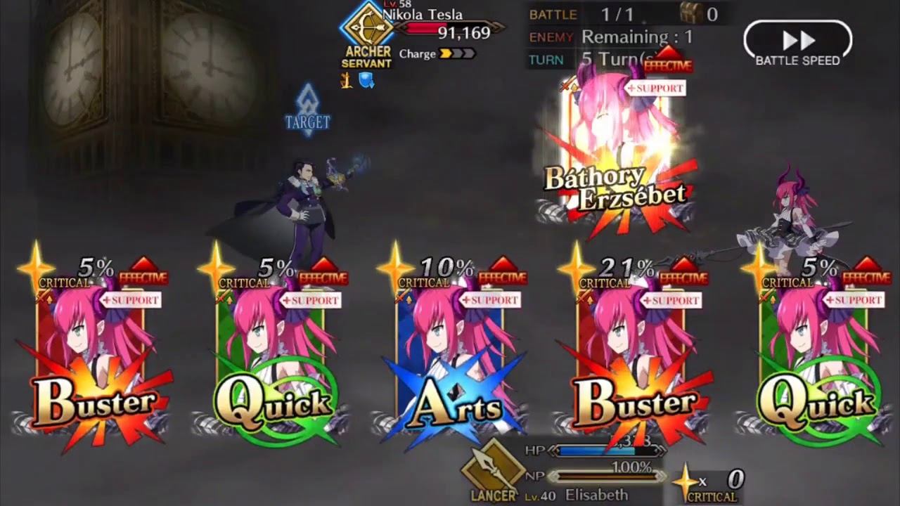 Level 40 Elizabeth Bathory Solo vs Tesla (2) - London [FGO NA] смотреть онлайн