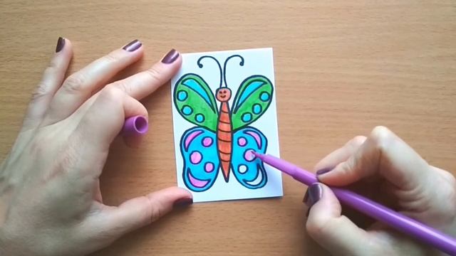 Как нарисовать КРАСИВУЮ БАБОЧКУ / мультик раскраска для детей / Нарисуй Ка смотреть онлайн