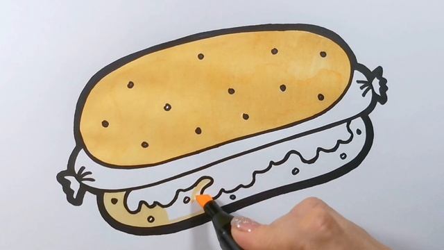 ХОТ ДОГ / мультик раскраска для детей / Нарисуй Ка смотреть онлайн