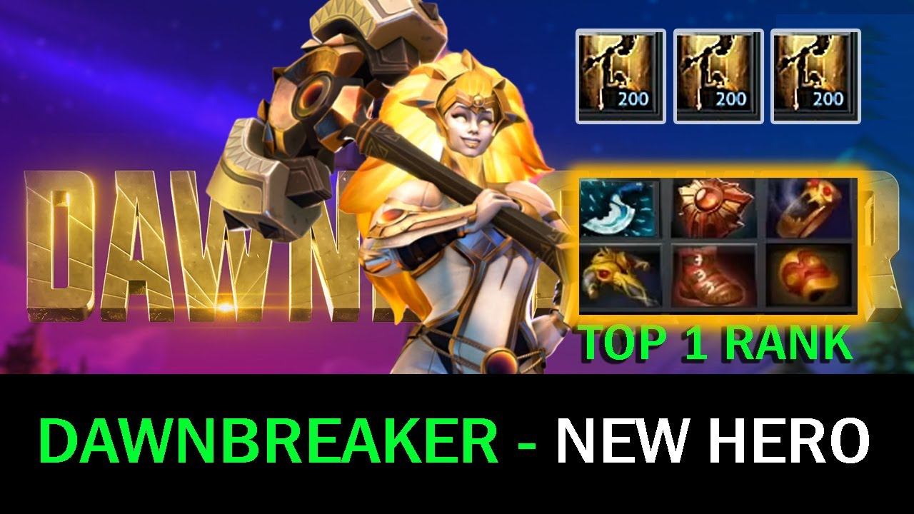 Dawnbreaker Top 1 Rank 11MMR - New imba Dota 2 7 29 patch смотреть онлайн