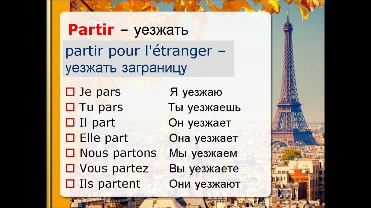 Le vocabulaire du touriste - Словарь туриста на французском смотреть онлайн