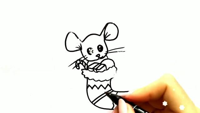 МЫШКА / СИМВОЛ УХОДЯЩЕГО ГОДА / мультик раскраска / Нарисуй Ка смотреть онлайн