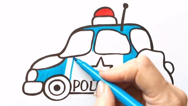 Как нарисовать ПОЛИЦЕЙСКУЮ МАШИНУ для детей / Нарисуй Ка смотреть онлайн