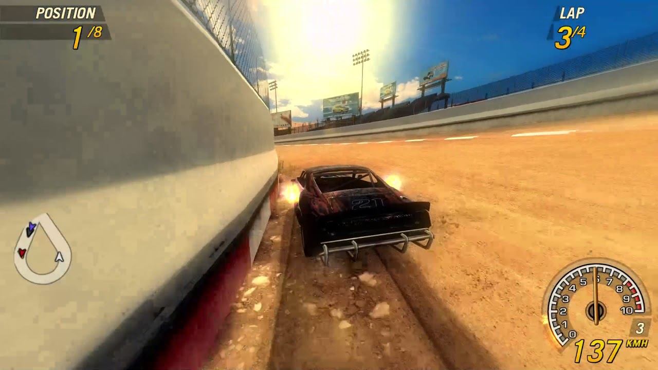 FlatOut 2 - Figure of Eight 1 [Venom] 4 Laps - 1'39"07 смотреть онлайн