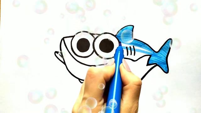 Как нарисовать АКУЛЁНКА / Baby Shark / раскраска для детей / Нарисуй Ка смотреть онлайн