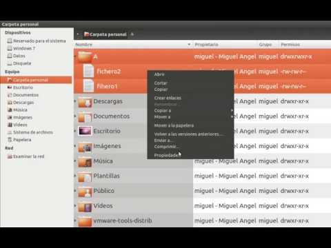 Ubuntu 10 Gestión de permisos 2 Interfaz gráfica смотреть онлайн