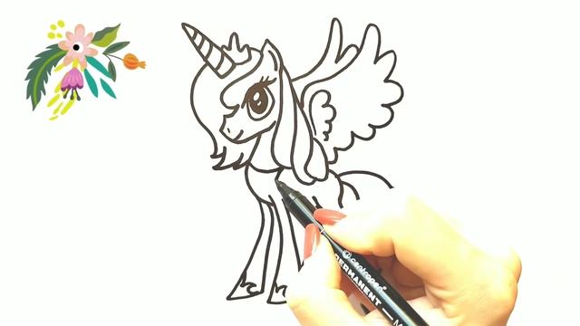 Как нарисовать МАЙ ЛИТЛ ПОНИ / ПОНИ ЕДИНОРОГ / раскраска для детей / Нарисуй Ка смотреть онлайн