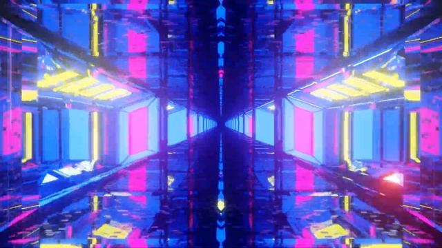 FUTURISTIC TUNNEL NEON ABSTRACT DISCO DJ TECHNO BACKGROUND LIVE WALLPAPER | 4K RELAXING SCREENSAVER