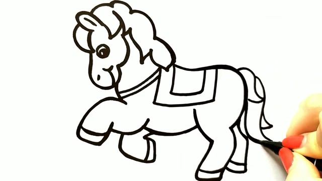 Как нарисовать ПОНИ / раскраска для детей / Нарисуй Ка смотреть онлайн