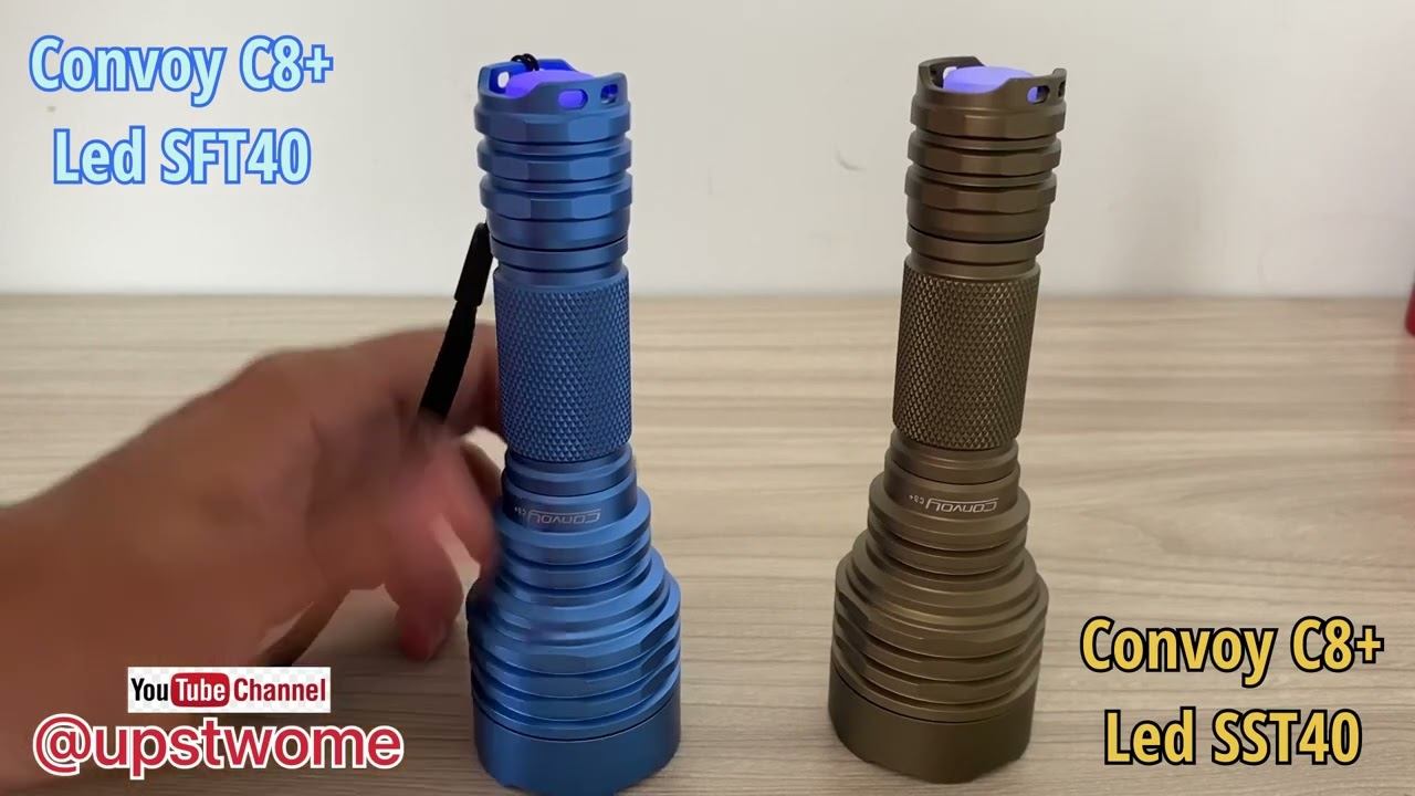 PERBANDINGAN Flashlight/ Senter CONVOY C8+ SFT40 Vs C8+ SST40