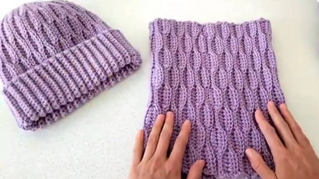 Снуд крючком узор Соты Как связать снуд крючком Шарф труба смотреть онлайн