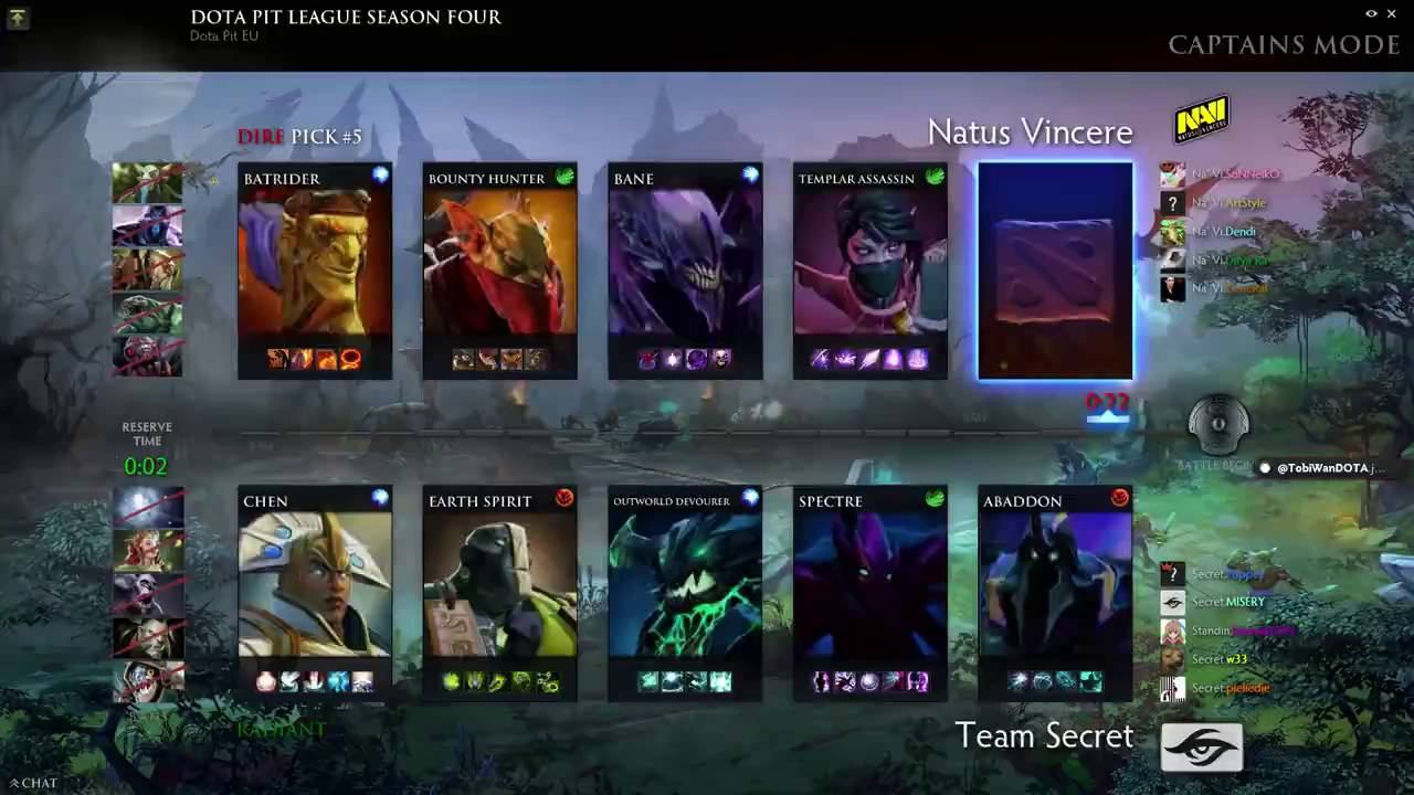 Team Secret vs Na'Vi Game 3bo3 Dota Pit season 4 смотреть онлайн