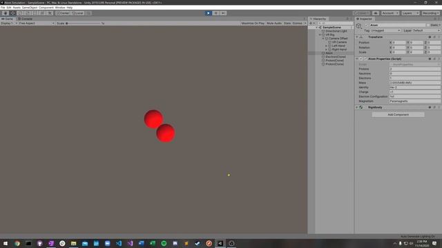 [2] Improved Atom Simulation in Unity смотреть онлайн