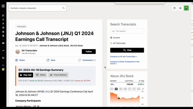 Johnson & Johnson Stock is at a 52 Week Low! (JNJ Stock Analysis!) смотреть онлайн